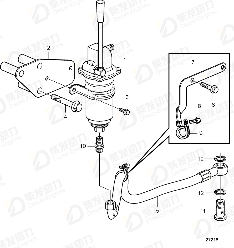 VOLVO Bracket 22304316 Drawing